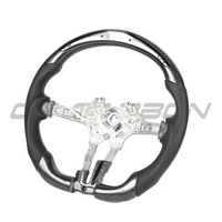 BMW FXX CARBON FIBRE / LEATHER / LED FLAT BOTTOM CUSTOM STEERING WHEEL