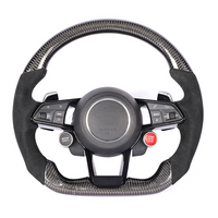 AUDI R8/TT CARBON FIBRE / ALCANTARA FLAT BOTTOM CUSTOM STEERING WHEEL