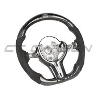 BMW FXX CARBON FIBRE / ALCANTARA / LED FLAT BOTTOM CUSTOM STEERING WHEEL