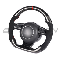 AUDI B8.5 & 8V PRE-FACELIFT CARBON FIBRE / ALCANTARA FLAT BOTTOM CUSTOM STEERING WHEEL