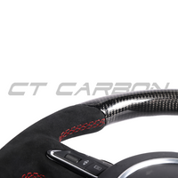 AUDI B8.5 & 8V PRE-FACELIFT CARBON FIBRE / ALCANTARA FLAT BOTTOM CUSTOM STEERING WHEEL