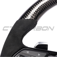 AUDI R8/TT CARBON FIBRE / ALCANTARA FLAT BOTTOM CUSTOM STEERING WHEEL