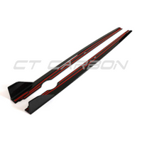 VW GOLF MK8 R CARBON FIBRE SIDE SKIRTS - CT DESIGN