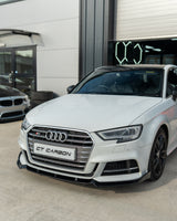 AUDI A3 S-LINE & S3 8V FACELIFT 2017-2020 GLOSS BLACK SPLITTER