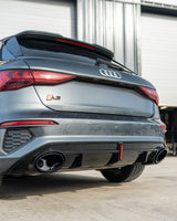 AUDI S3/A3 8Y S-LINE GLOSS BLACK DIFFUSER WITH TIPS & LED LIGHT