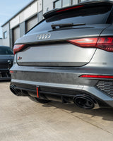 AUDI S3/A3 8Y S-LINE GLOSS BLACK DIFFUSER WITH TIPS & LED LIGHT