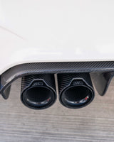 BMW M2/M3/M4/M5 F10/F80/F82/F83/F87 CARBON FIBRE EXHAUST TIPS - BLACK x4