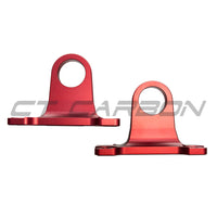 LAND ROVER DEFENDER L663 90/110/130 RED ALLUMINIUM TOW HOOKS