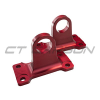 LAND ROVER DEFENDER L663 90/110/130 RED ALLUMINIUM TOW HOOKS