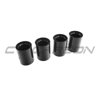 BMW M2/M3/M4/M5 F10/F80/F82/F83/F87 CARBON FIBRE EXHAUST TIPS - BLACK x4