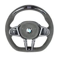 BMW Gxx LCI ALCANTARA / LED FLAT BOTTOM CUSTOM STEERING WHEEL