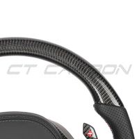 BMW Gxx CARBON FIBRE / LEATHER / FLAT BOTTOM CUSTOM STEERING WHEEL