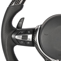 BMW FXX CARBON FIBRE / LEATHER FLAT BOTTOM CUSTOM STEERING WHEEL