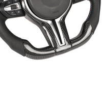 BMW FXX CARBON FIBRE / LEATHER FLAT BOTTOM CUSTOM STEERING WHEEL