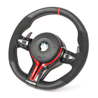 VOLANT PERSONNALISÉ BMW FXX EN CUIR / ALCANTARA / FOND PLAT