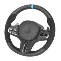 BMW Gxx ALCANTARA/LEATHER FLAT BOTTOM CUSTOM STEERING WHEEL