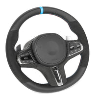 BMW Gxx ALCANTARA/LEATHER FLAT BOTTOM CUSTOM STEERING WHEEL