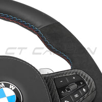 BMW Gxx ALCANTARA/LEATHER FLAT BOTTOM CUSTOM STEERING WHEEL