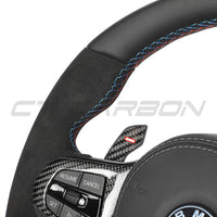 BMW Gxx ALCANTARA/LEATHER FLAT BOTTOM CUSTOM STEERING WHEEL