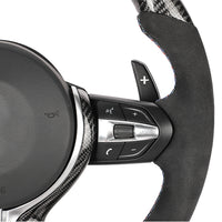 BMW FXX CARBON FIBRE / LEATHER / LED FLAT BOTTOM CUSTOM STEERING WHEEL