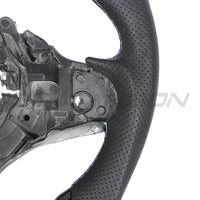 BMW Gxx CARBON FIBRE / LEATHER / LED FLAT BOTTOM CUSTOM STEERING WHEEL