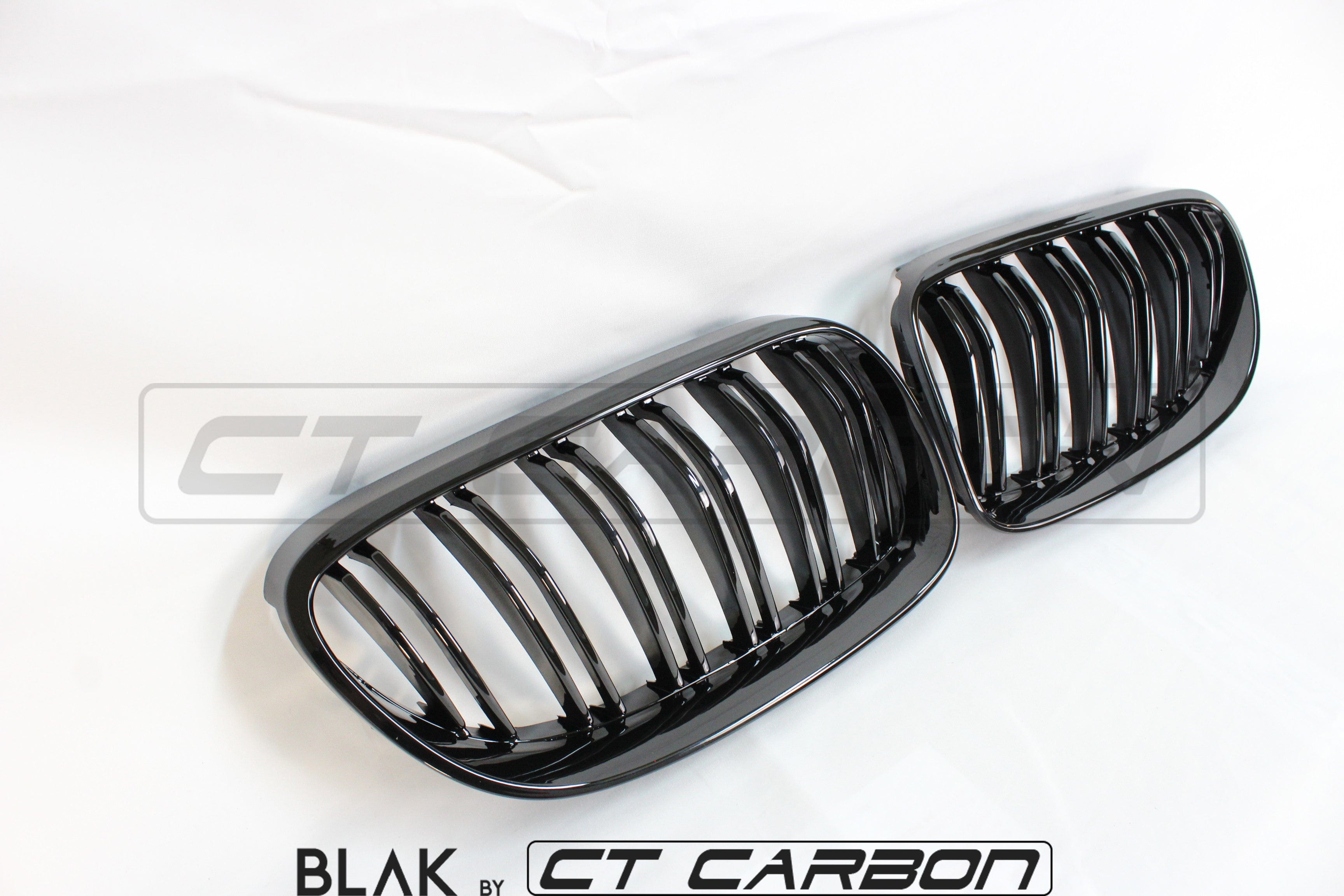 BMW 3 SERIES E92 & E93 LCI DOUBLE SLAT BLACK GRILLES - BLAK BY CT CARBON