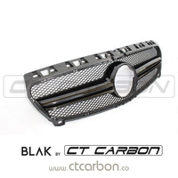 BLAK BY CT Grille MERCEDES W176 A-CLASS & CLA-CLASS 2010-2016 BLACK GRILLE - BLAK BY CT CARBON