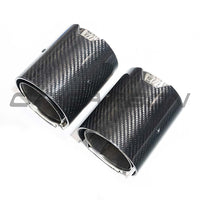 BMW F40/F44 135i & 235i CARBON FIBRE EXHAUST TIPS - CHROME (SET OF 2)