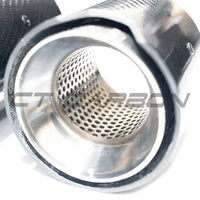 BMW F40/F44 135i & 235i CARBON FIBRE EXHAUST TIPS - CHROME (SET OF 2)