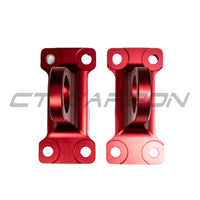 LAND ROVER DEFENDER L663 90/110/130 RED ALLUMINIUM TOW HOOKS