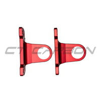 LAND ROVER DEFENDER L663 90/110/130 RED ALLUMINIUM TOW HOOKS